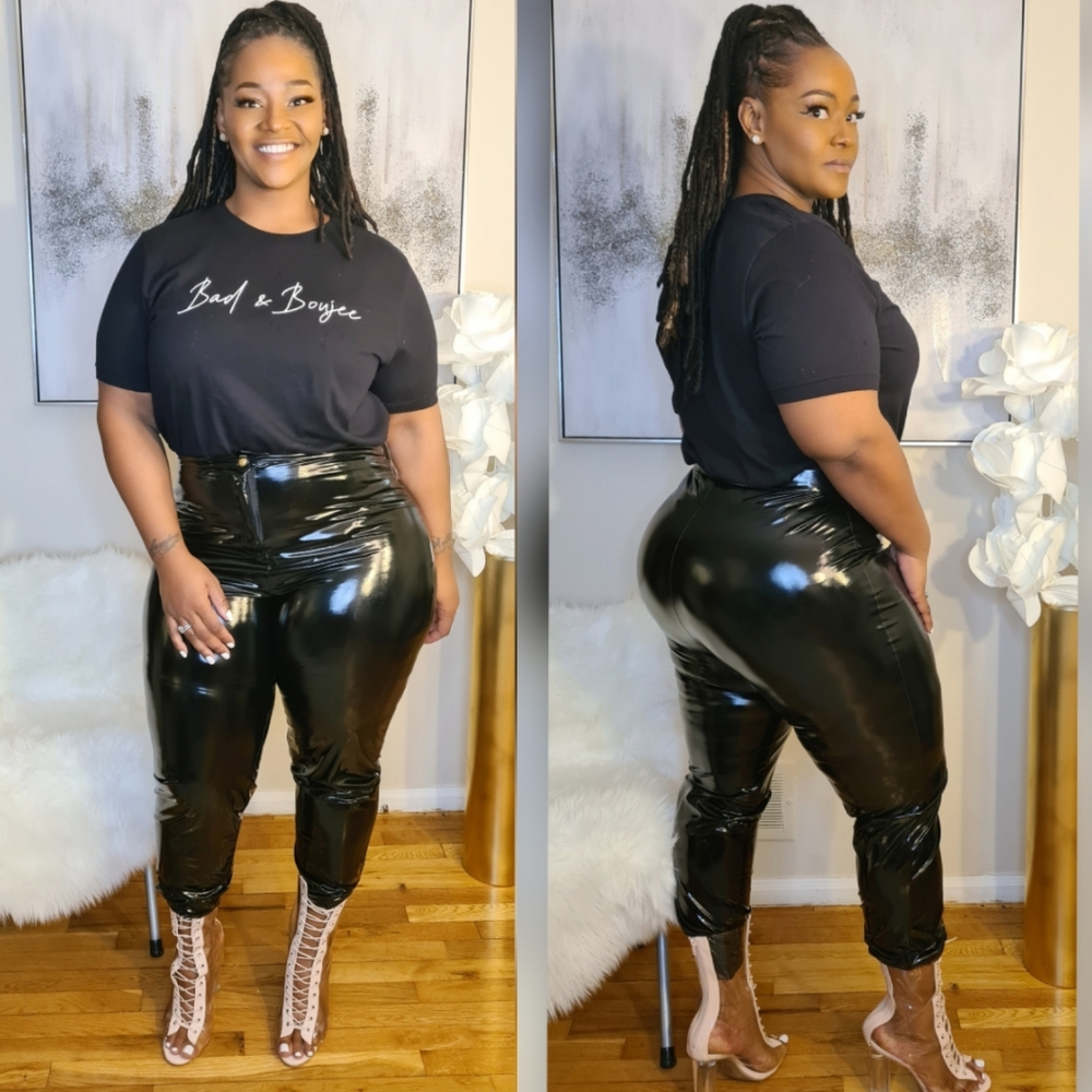 Plusize leatherette pants